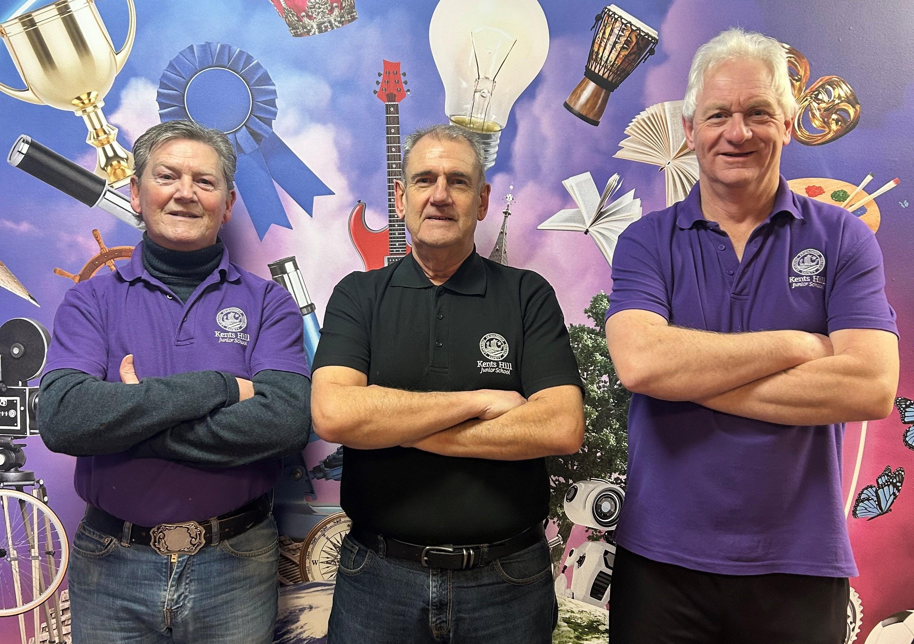 (L-R) Mr Cavanagh (Caretaker), Mr Wale (Trust Site Compliance Mgr) & Mr Moss (Site Mgr)